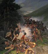 Amaldus Clarin Nielsen Battle of Kringen oil painting on canvas